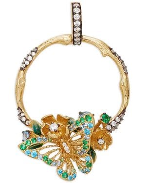 Anabela Chan Aqua Orchard Hoop Multi-Stone Pendant - Metallic