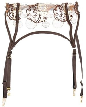 IHUOMA Divine Feminine Embroidered Suspender - White