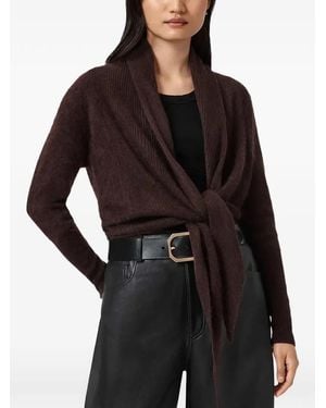 AllSaints Rebel Pirate Shawl-Collar Cardigan - Black