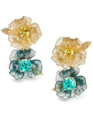 Anabela Chan Orecchini Pendenti Paraiba Petunia - Blu