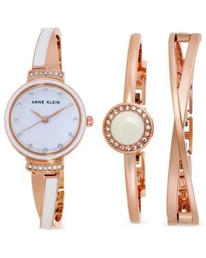 Anne Klein Crystal 26Mm Watch - White