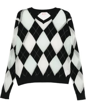 MASU Pullover Mit Argyle-Muster - Schwarz