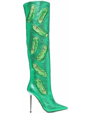 Gcds Pickle Rick Knee-high Boots - Green
