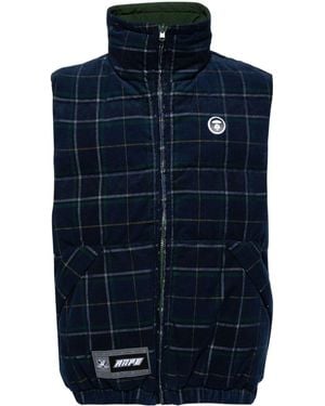 Aape By A Bathing Ape Reversible Padded Gilet - Blue