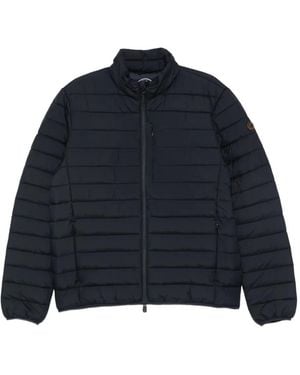Save The Duck Erion Quilted Zip-Front Jacket - Blue