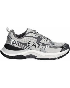 EA7 Sneakers Con Stampa - Bianco