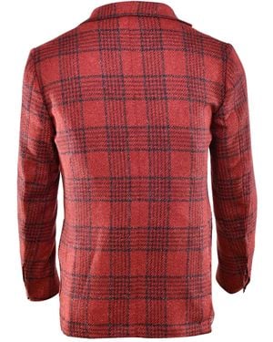 Sartorio Napoli Check-Print Blazer - Red