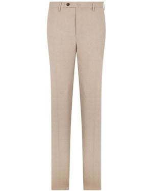 Slowear Pressed-Crease Trousers - Natural