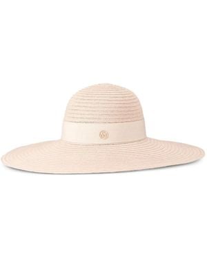 Maison Michel Blanche Wide-Brim Hat - Pink
