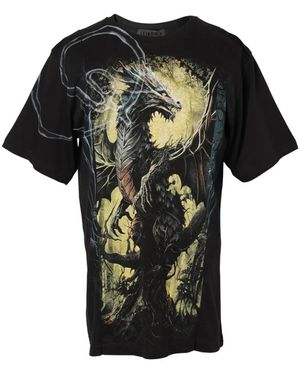 LUEDER Albedo Phantasy Graphic-Print T-Shirt - Black