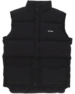 Iuter Chaleco Acolchado Con Logo - Negro