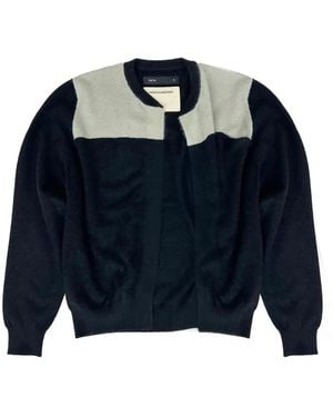 Frenckenberger Colour-Block Cashmere Cardigan - Blue