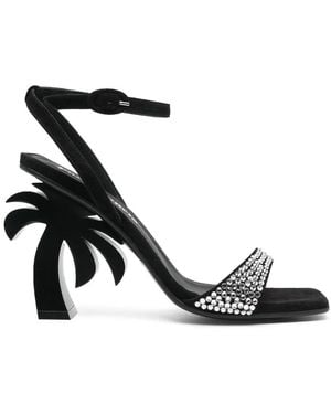 Palm Angels Palm Tree-Heel Sandals - Black