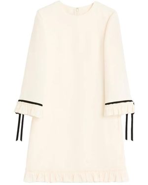 Valentino Garavani Crepe Couture Mini Dress - Natural