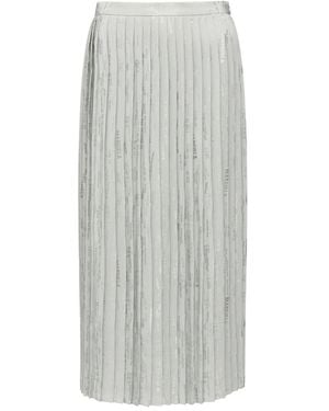 MM6 by Maison Margiela Pleated Straight Skirt - Grey