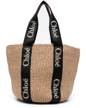 Chloé Großer Woody Shopper - Schwarz