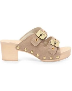 Scholl Pescura Ibiza Suede Sandals - Natural