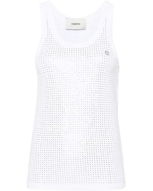 Coperni Rhinestone-Embellished Top - White
