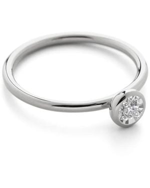 Monica Vinader Bague Solitaire - Blanc