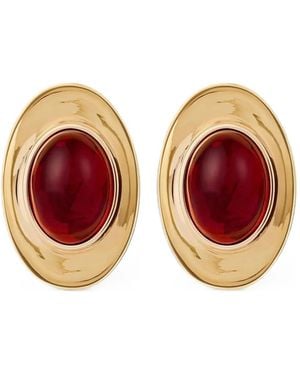 Givenchy Sculpted Gem Earrings - Red