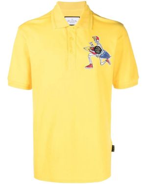Philipp Plein Polo Con Stampa - Giallo
