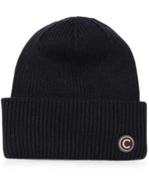 Colmar Chenille-Effect Ribbed-Knit Beanie - Blue