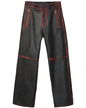 CAMPERLAB Zip Leather Pants - Gray