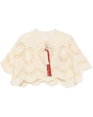 Johanna Ortiz Tassel-Detail Blouse - Natural
