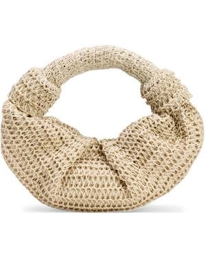 Simon Miller Lopsy Knotted Raffia Handbag - Metallic