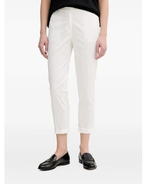 Sisley Pressed-Crease Turn-Up Pants - White