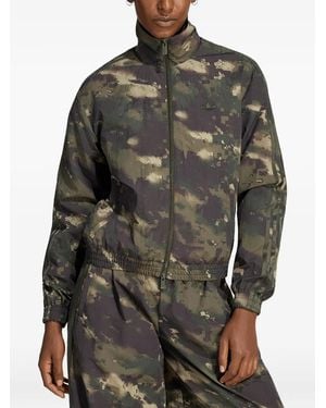 adidas Camouflage-Print Track Jacket - Grey