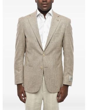 Corneliani Single-Breasted Patch-Pocket Blazer - Natural