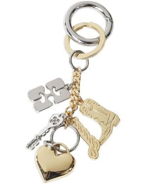 Ganni Polish-Finish Keyring - Metallic