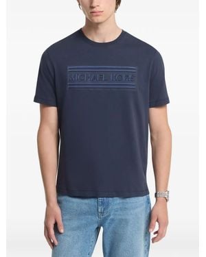 Michael Kors Graphic Logo Cotton Jersey T-Shirt - Blue