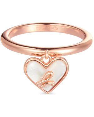 agnès b. Heart Charm Ring - Pink