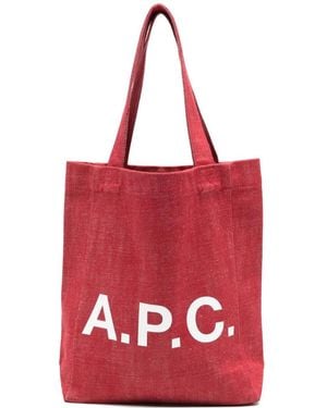 A.P.C. Small Lou Tote Bag - Red