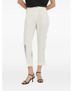 Sisley Pantalon De Tailleur À Taille Élastique - Natural