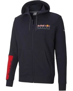 PUMA X Red Bull Racing logo-print hoodie - Blau