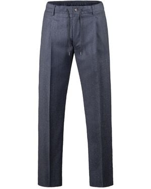 Moorer Anton-Ff Drawstring Trousers - Blue