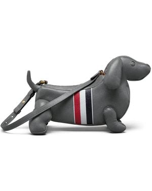 Thom Browne Hector Pebble Grain Cross Body Bag - White