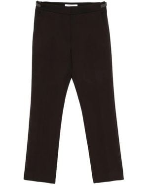 Max Mara Mxmacino Logo-Plaque Trousers - Black
