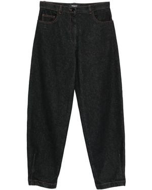 Rochas Jeans Mit Logo-Stickerei - Schwarz