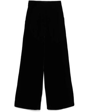 Juun.J Velvet Palazzo Pants - Black