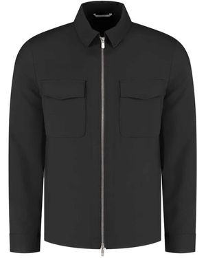 Marco Pescarolo Flap-Pocket Zip Overshirt - Black