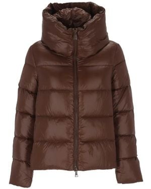 EMMA & GAIA Quilted Padded Jacket - Brown