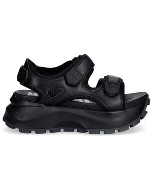 Buffalo Manhattan Sandalen Mit Plateau - Schwarz