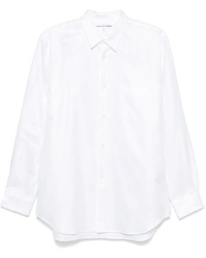 Comme des Garçons Patterned-Jacquard Shirt - White