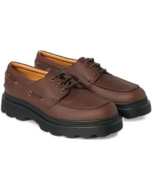 Tod's Leather Boat Shoes - Brown