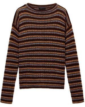 Prada Shetland Wool Boat Neck Sweater - Brown