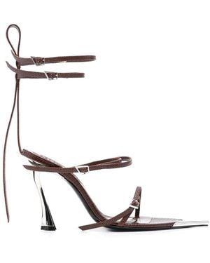 Mugler 95Mm Fang Sandals - White